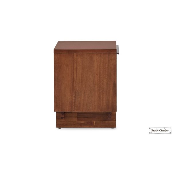 Rustic Classics Jasper Reclaimed Wood 1 Drawer Nightstand in Brown