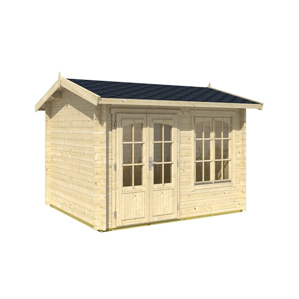 Technoflex Sutton 1 11-ft x 10-ft Solid Wood Garden Shed  with Double Door and Window