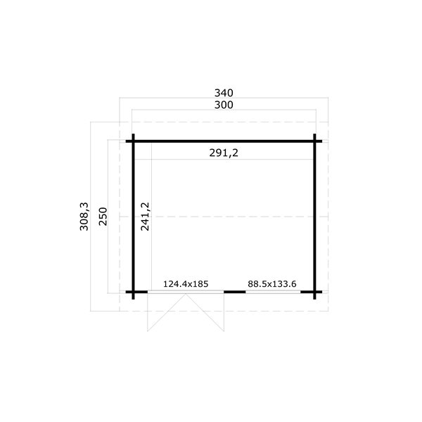 Technoflex Sutton 1 11-ft x 10-ft Solid Wood Garden Shed  with Double Door and Window