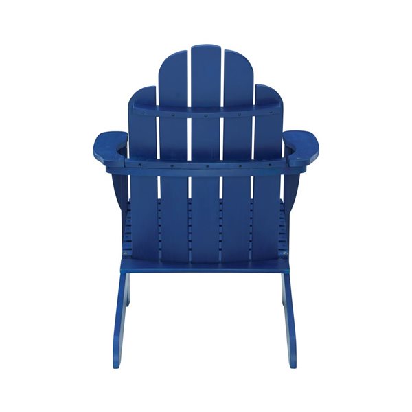 Linon Home Decor Anselmo Adirondack-Style Blue Wooden Outdoor Chair