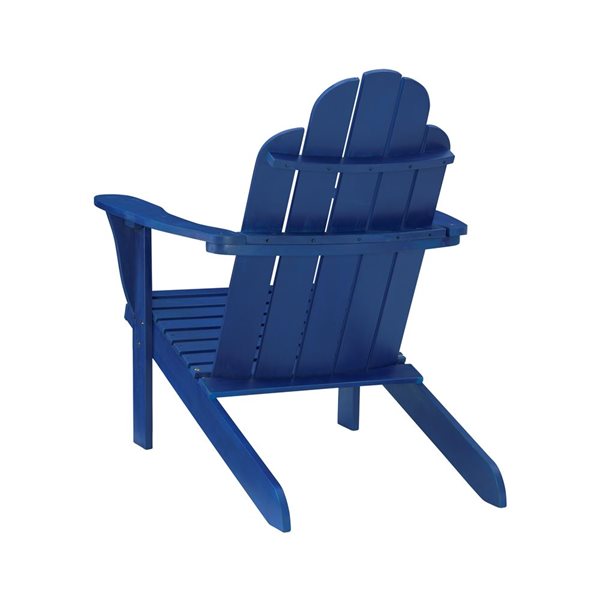 Linon Home Decor Anselmo Adirondack-Style Blue Wooden Outdoor Chair