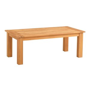 Table basse rectangulaire d'extérieur en bois Sarandon par Linon Home Decor 24 l. x 48 L. x 18 po h., naturel