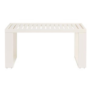 Linon Home Decor Coyle White Wooden Rectangle Outdoor Coffee Table - 20 W x 36 L x 18-in H