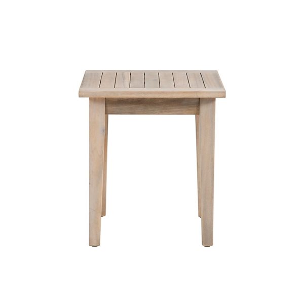 Table basse carrée d'extérieur en bois Socha par Linon Home Decor  24 l. x 46 L. x 17 po h., naturel