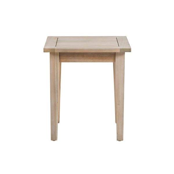 Table basse carrée d'extérieur en bois Socha par Linon Home Decor  24 l. x 46 L. x 17 po h., naturel