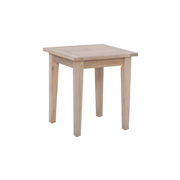 Table basse carrée d'extérieur en bois Socha par Linon Home Decor  24 l. x 46 L. x 17 po h., naturel