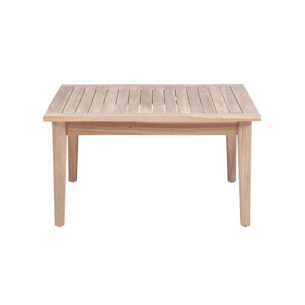 Linon Home Decor Socha Natural Wooden Square Outdoor Coffee Table - 31.5 W x 16.75-in H