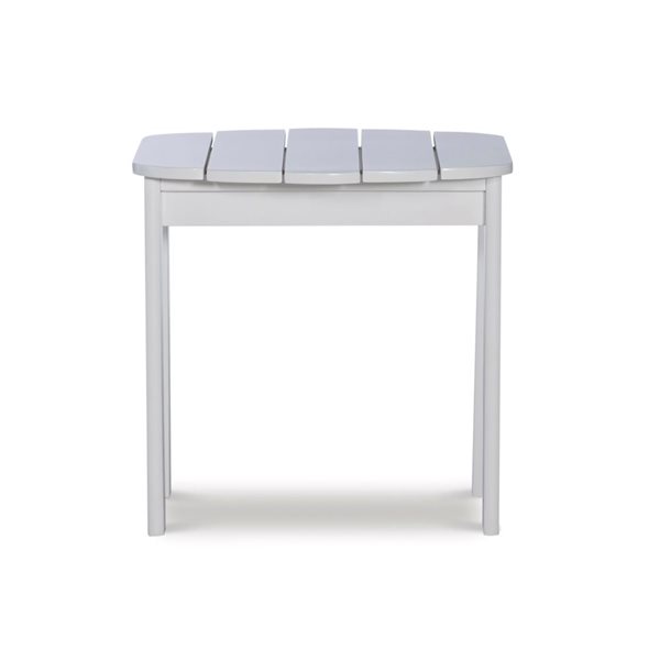 Table d'appoint carrée d'extérieur en bois Anselmo par Linon Home Decor 18,1 l. x 18,1 po h., blanc