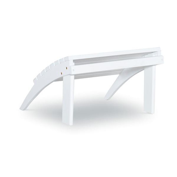 Tabouret de pieds extérieur Anselmo par Linon Home Decor 21,6 l. x 13,7 po h. bois teinté blanc