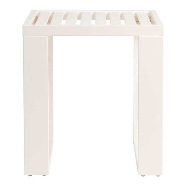 Linon Home Decor Coyle White Wooden Square Outdoor Coffee Table - 20 W x 22-in H