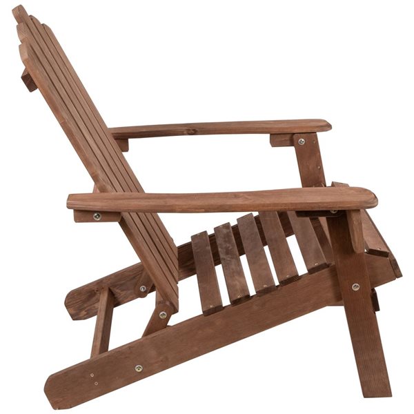 Northlight 36-in Brown Classic Folding Wooden Adirondack Chair
