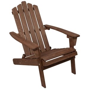 Northlight 36-in Brown Classic Folding Wooden Adirondack Chair