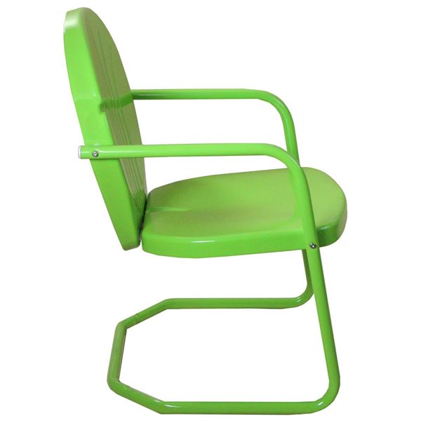 Northlight 34-in Outdoor Retro Tulip Armchair Lime Green