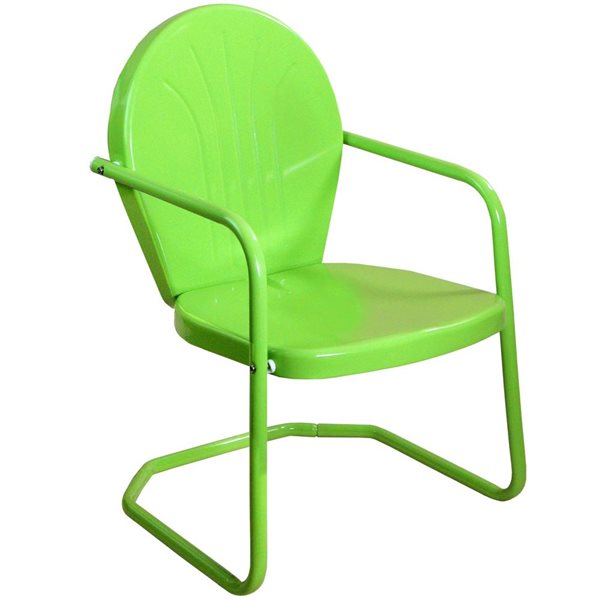 Northlight 34-in Outdoor Retro Tulip Armchair Lime Green