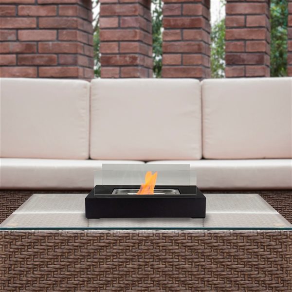 Northlight 13.75-in 2000-BTU Bio Ethanol Ventless Portable Tabletop Fireplace with Flame Guard