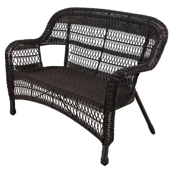 Northlight 4-Piece Black/Brown Resin Wicker Outdoor Patio Conversation Set