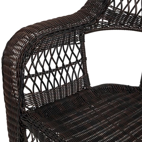 Northlight 4-Piece Black/Brown Resin Wicker Outdoor Patio Conversation Set