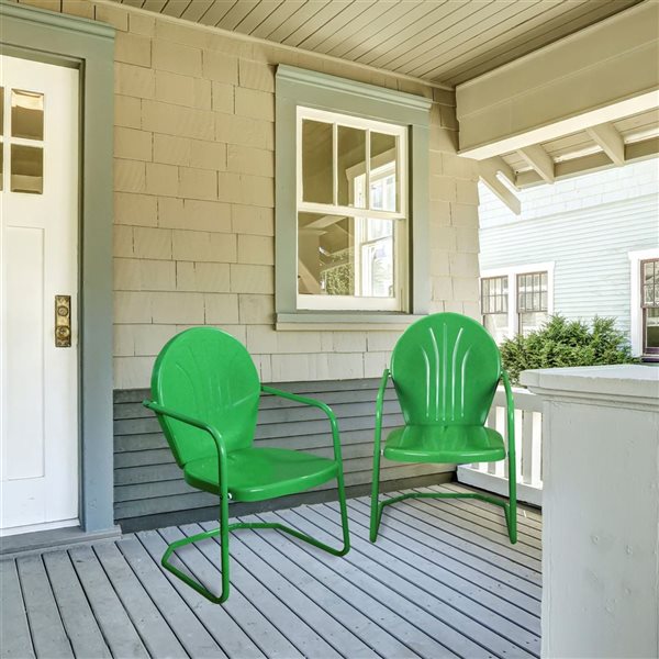 Northlight 34-in Outdoor Retro Tulip Armchair, Green