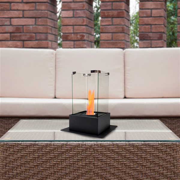 Northlight 15-in Bio Ethanol Ventless Portable Tabletop Fireplace with Flame Guard