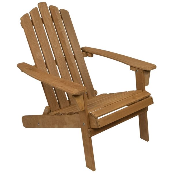 Northlight 36-in Natural Stained Classic Folding Wood Adirondack Chair