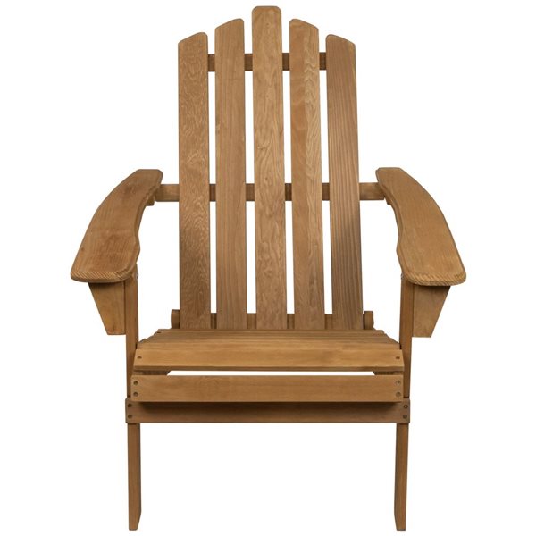 Northlight 36-in Natural Stained Classic Folding Wood Adirondack Chair