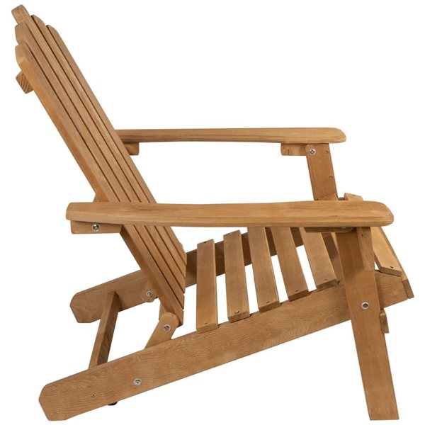 Northlight 36-in Natural Stained Classic Folding Wood Adirondack Chair