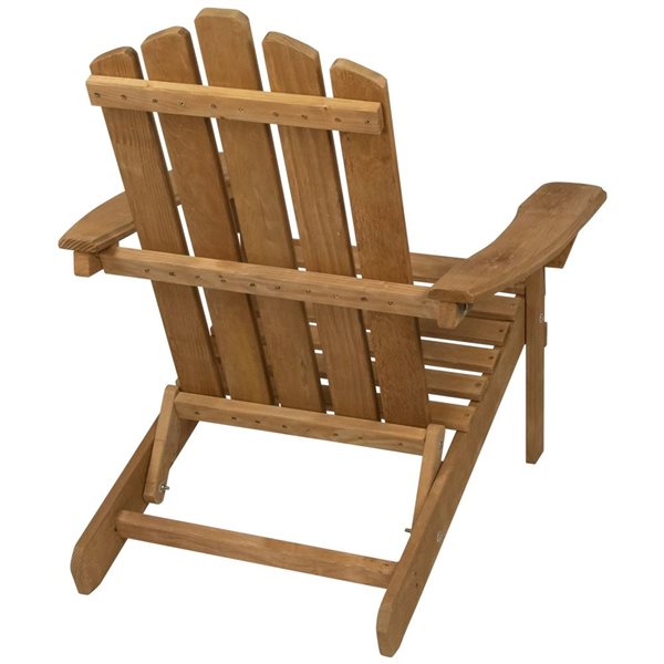 Northlight 36-in Natural Stained Classic Folding Wood Adirondack Chair