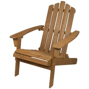 Northlight 36-in Natural Stained Classic Folding Wood Adirondack Chair