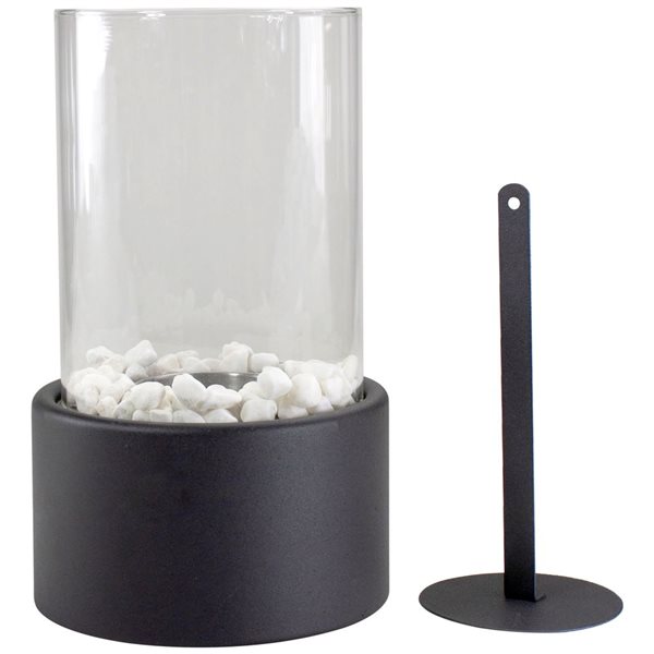 Northlight 10.5-in 1167-BTU Bio Ethanol Round Portable Tabletop Fireplace with Black Base