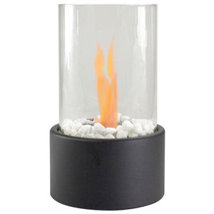 Northlight 10.5-in 1167-BTU Bio Ethanol Round Portable Tabletop Fireplace with Black Base