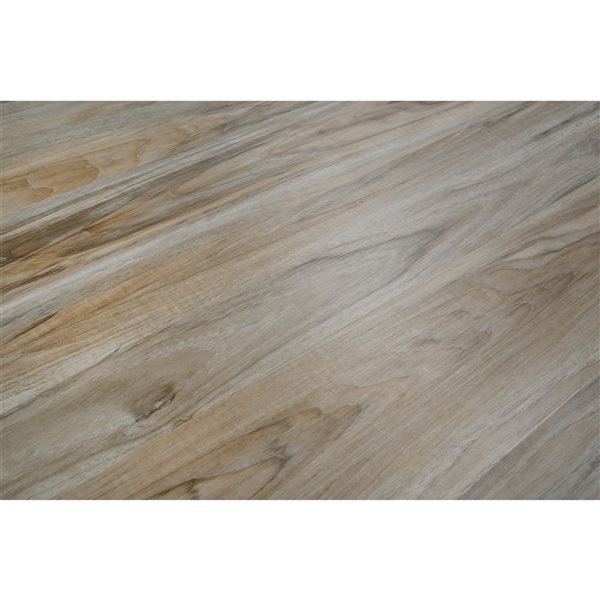 PROTIER Pozzuoli 54-in x 7-in 6 mm Brown SPC Vinyl Click Flooring with Underpad