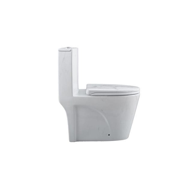 GEF Catania Marbled Elongated One Piece Standard Height Toilet