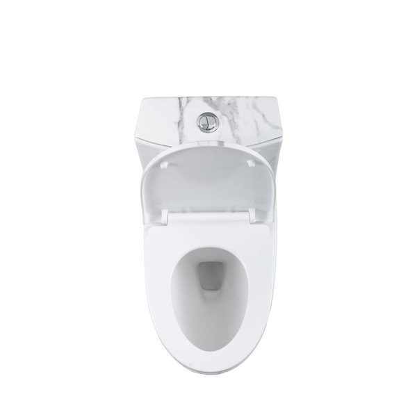 GEF Catania Marbled Elongated One Piece Standard Height Toilet