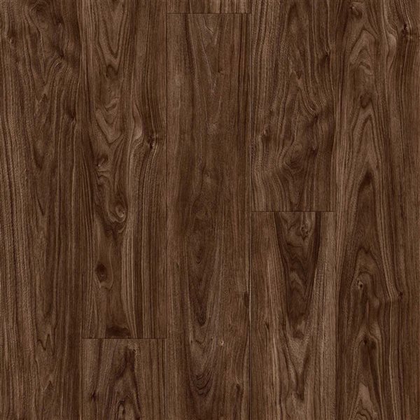 PROTIER Varsovie 55-in x 7-in 6 mm Brown SPC Vinyl Click Flooring with Underpad