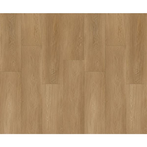 PROTIER Palermo 54-in x 7-in 6 mm Brown SPC Vinyl Click Flooring with Underpad