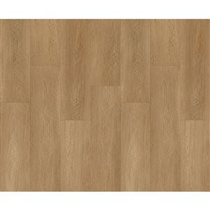 PROTIER Palermo 54-in x 7-in 6 mm Brown SPC Vinyl Click Flooring with Underpad