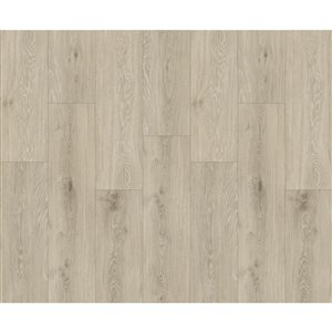 PROTIER Edinburgh 54-in x 7-in 6 mm Bleached Oak SPC Vinyl Click Flooring with Underpad