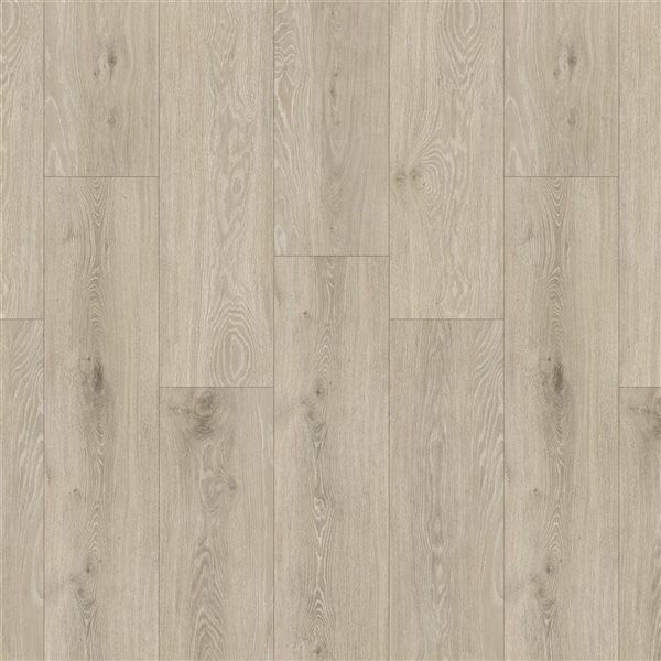 Couvre-plancher en vinyle composite emboîtable Édimbourg de PROTIER 54 x 7 po 6 mm chêne blanchi avec membrane