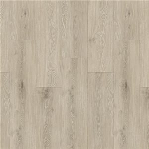 Couvre-plancher en vinyle composite emboîtable Édimbourg de PROTIER 54 x 7 po 6 mm chêne blanchi avec membrane