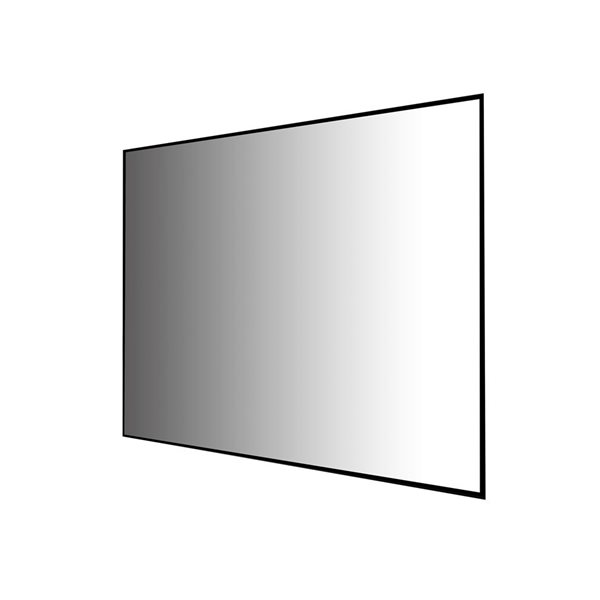 Miroir rectangle Sadie de GEF à cadre en aluminium noir 40 x 30 po