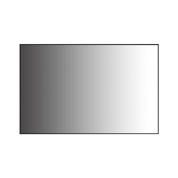 Miroir rectangle Sadie de GEF à cadre en aluminium noir 40 x 30 po