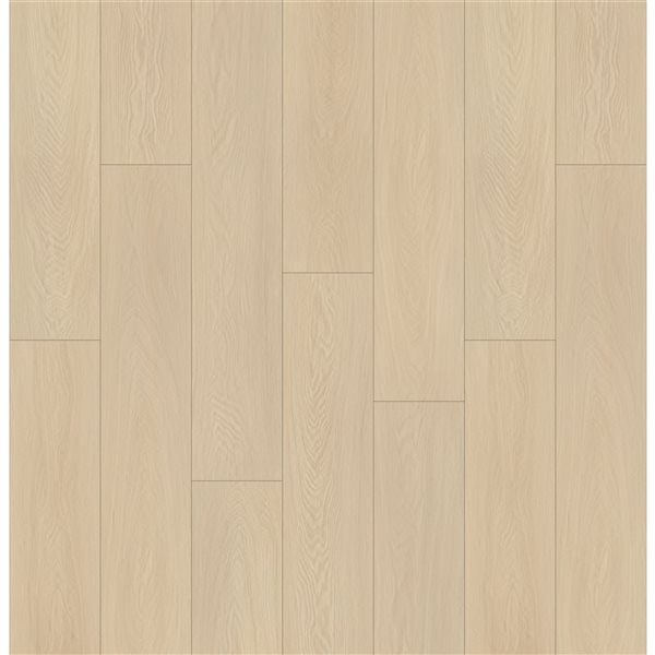 PROTIER Stockholm 54-in x 7-in 6 mm Off-white SPC Vinyl Click Flooring with Underpad