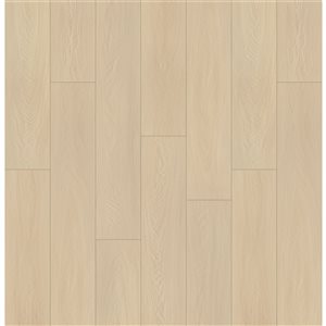 PROTIER Stockholm 54-in x 7-in 6 mm Off-white SPC Vinyl Click Flooring with Underpad