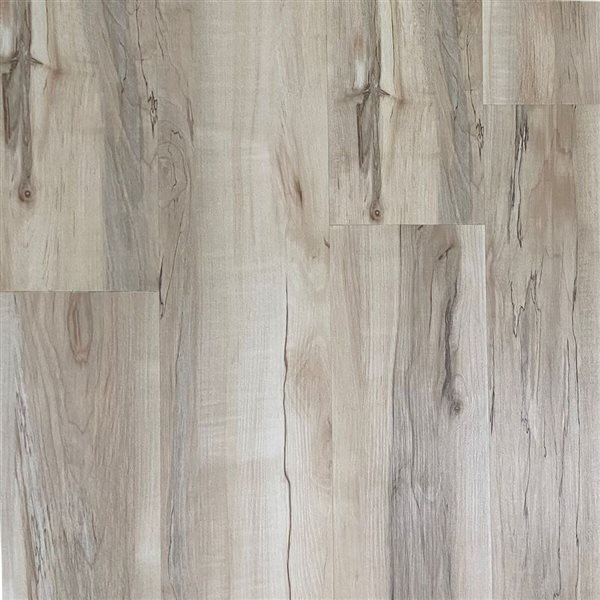 PROTIER Amalfi 48-in x 7-in 6 mm Brown SPC Vinyl Click Flooring with Underpad