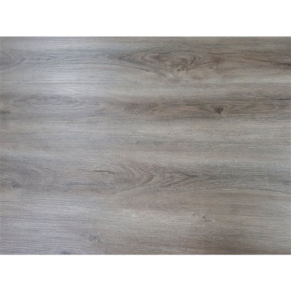 Couvre-plancher en vinyle composite emboîtable Bucarest de PROTIER 54 x 7 po 6 mm brun avec membrane