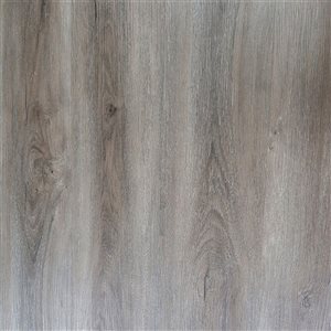 Couvre-plancher en vinyle composite emboîtable Bucarest de PROTIER 54 x 7 po 6 mm brun avec membrane