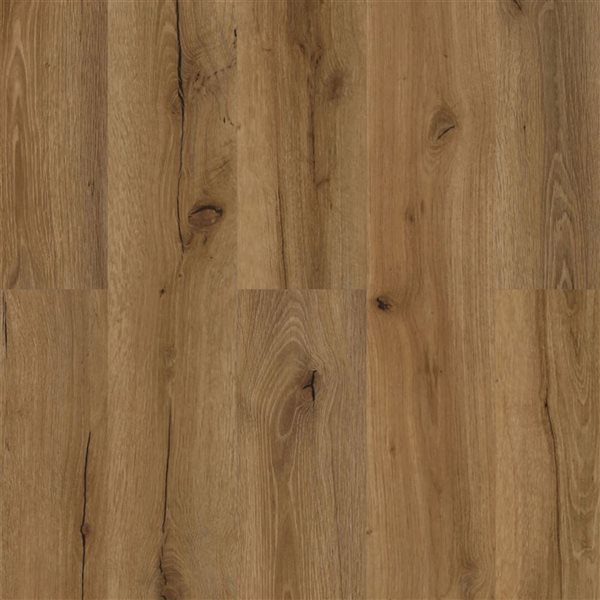 PROTIER Madrid 55-in x 7-in 6 mm Brown SPC Vinyl Click Flooring with Underpad