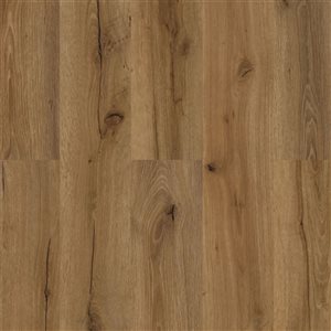 PROTIER Madrid 55-in x 7-in 6 mm Brown SPC Vinyl Click Flooring with Underpad