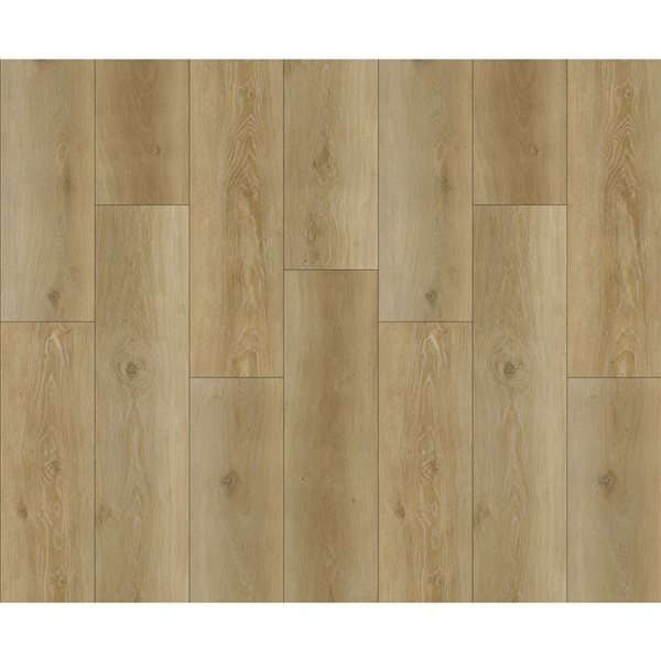 PROTIER Lisbon 54-in x 7-in 6 mm Brown SPC Vinyl Click Flooring with Underpad