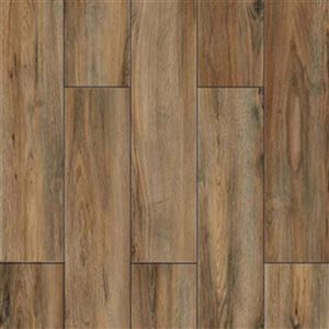 PROTIER Munich 55-in x 7-in 6 mm Brown SPC Vinyl Click Flooring with Underpad